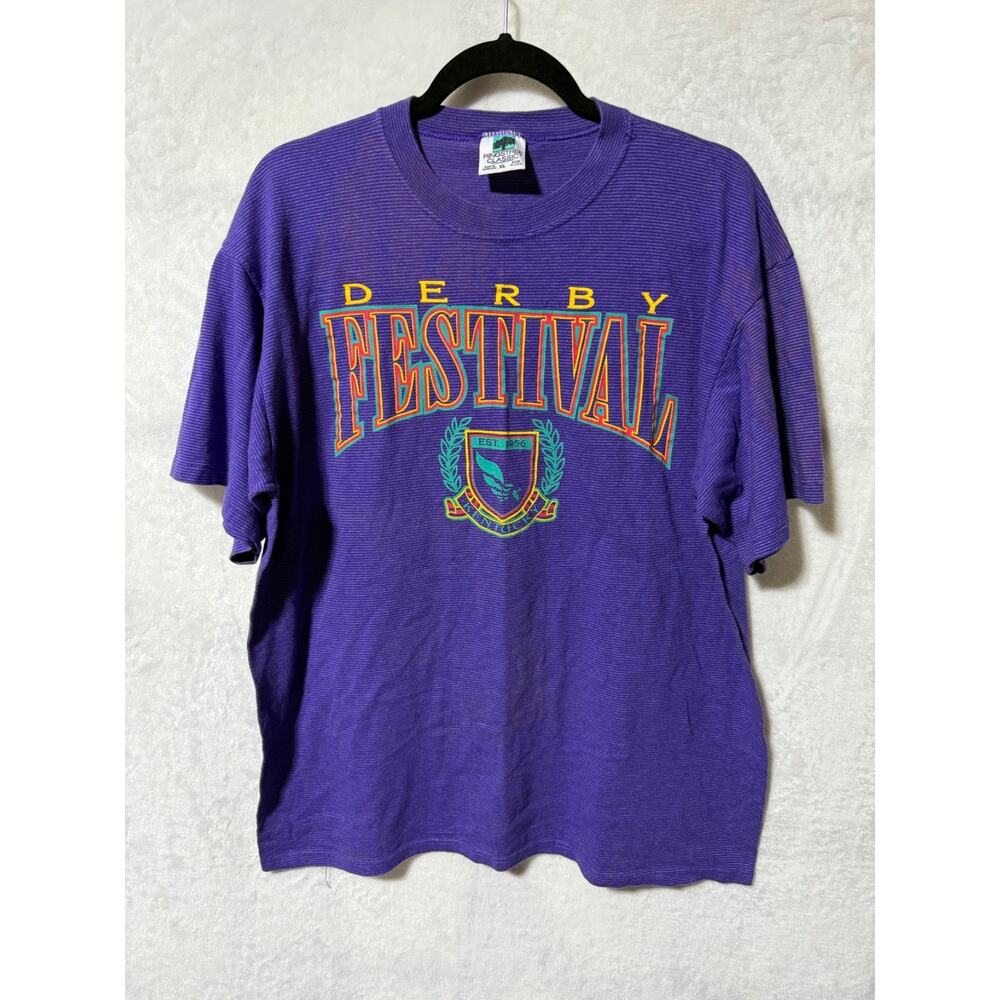 Vintage Kingstree Classic Purple Kentucky Derby Festival Shirt Size XL